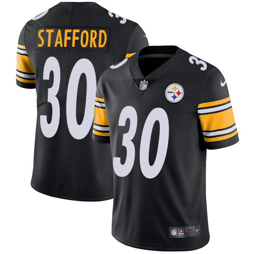 Men's Nike Pittsburgh Steelers #30 Daimion Stafford Black Team Color Vapor Untouchable Limited Player NFL Jersey