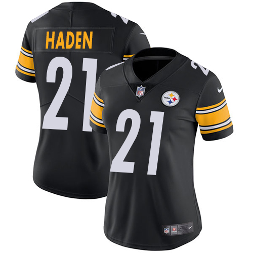Women's Nike Pittsburgh Steelers #21 Joe Haden Black Team Color Vapor Untouchable Limited Player NFL Jersey