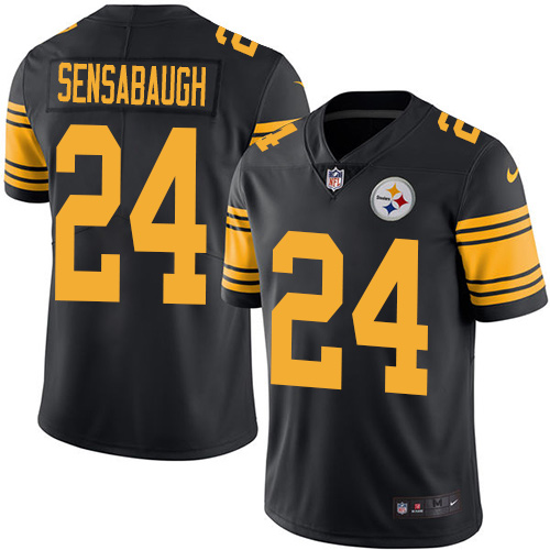 Men's Nike Pittsburgh Steelers #24 Coty Sensabaugh Limited Black Rush Vapor Untouchable NFL Jersey