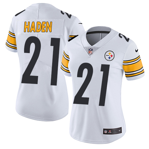 Women's Nike Pittsburgh Steelers #21 Joe Haden White Vapor Untouchable Limited Player NFL Jersey