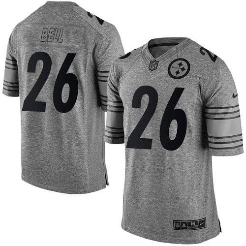 Men's Nike Pittsburgh Steelers #26 Le'Veon Bell Limited Gray Gridiron NFL Jersey