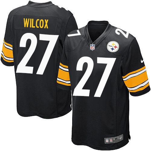 Men's Nike Pittsburgh Steelers #27 J.J. Wilcox Game Black Team Color NFL Jersey