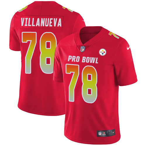 Men's Nike Pittsburgh Steelers #78 Alejandro Villanueva Limited Red 2018 Pro Bowl NFL Jersey