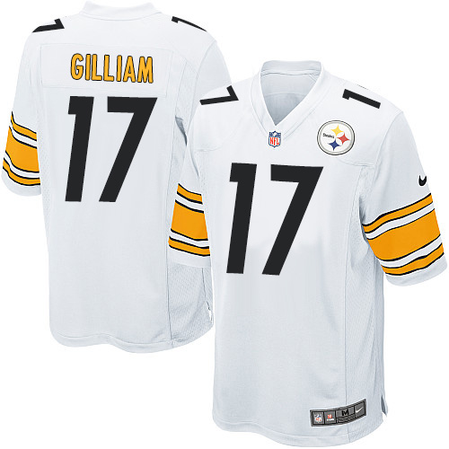 Men's Nike Pittsburgh Steelers #17 Joe Gilliam Game White NFL Jersey