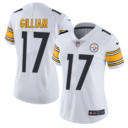 Women's Nike Pittsburgh Steelers #17 Joe Gilliam White Vapor Untouchable Limited Player NFL Jersey