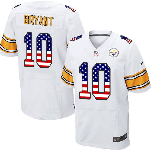 Men's Nike Pittsburgh Steelers #10 Martavis Bryant Elite White Road USA Flag Fashion NFL Jersey