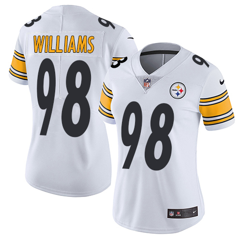 Women's Nike Pittsburgh Steelers #98 Vince Williams White Vapor Untouchable Elite Player NFL Jersey