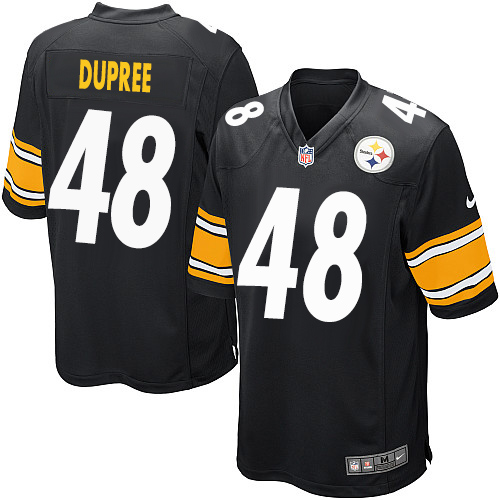 Men's Nike Pittsburgh Steelers #48 Bud Dupree Game Black Team Color NFL Jersey