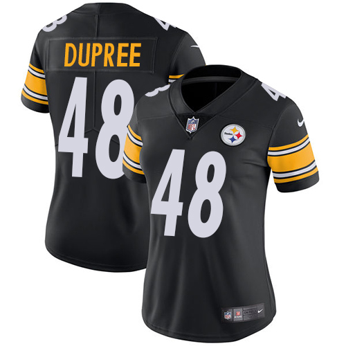Women's Nike Pittsburgh Steelers #48 Bud Dupree Black Team Color Vapor Untouchable Limited Player NFL Jersey