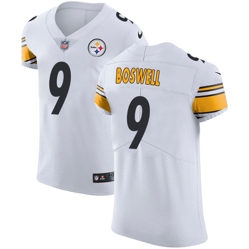 Men's Nike Pittsburgh Steelers #9 Chris Boswell White Vapor Untouchable Elite Player NFL Jersey
