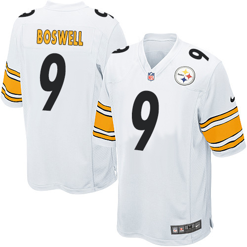 Men's Nike Pittsburgh Steelers #9 Chris Boswell Game White NFL Jersey