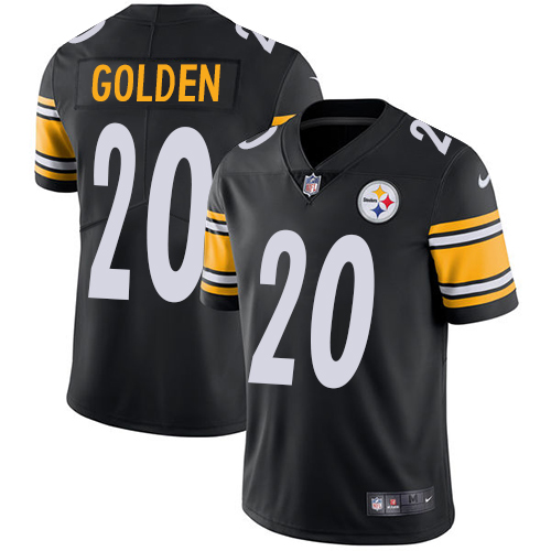 Youth Nike Pittsburgh Steelers #20 Robert Golden Black Team Color Vapor Untouchable Limited Player NFL Jersey