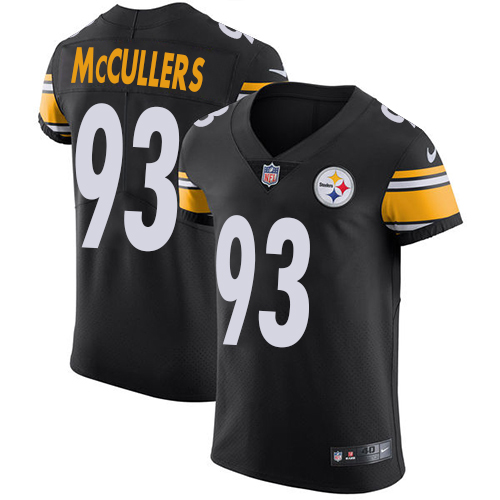 Men's Nike Pittsburgh Steelers #93 Dan McCullers Black Team Color Vapor Untouchable Elite Player NFL Jersey