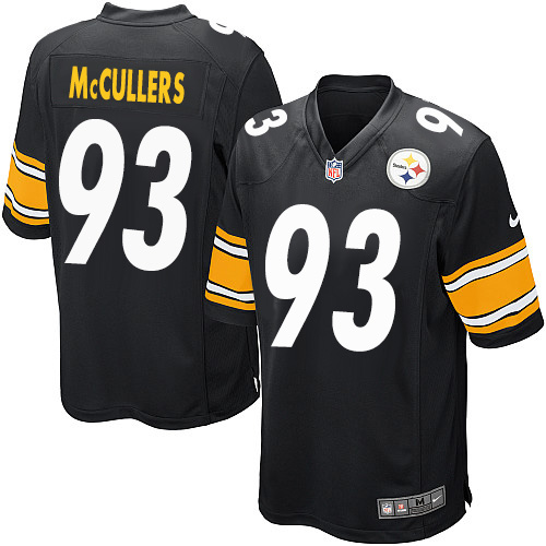Men's Nike Pittsburgh Steelers #93 Dan McCullers Game Black Team Color NFL Jersey
