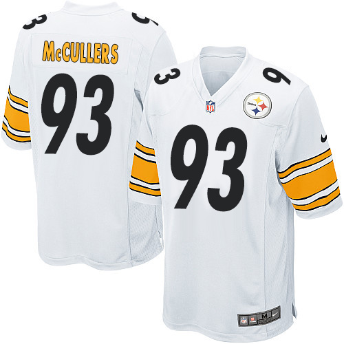 Men's Nike Pittsburgh Steelers #93 Dan McCullers Game White NFL Jersey