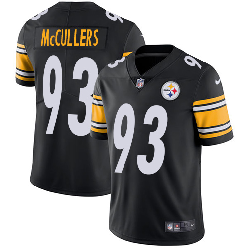 Youth Nike Pittsburgh Steelers #93 Dan McCullers Black Team Color Vapor Untouchable Limited Player NFL Jersey