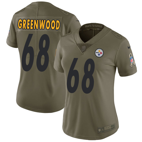 Women's Nike Pittsburgh Steelers #68 L.C. Greenwood Limited Olive 2017 Salute to Service NFL Jersey