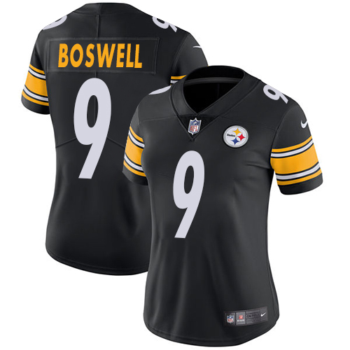 Women's Nike Pittsburgh Steelers #9 Chris Boswell Black Team Color Vapor Untouchable Limited Player NFL Jersey