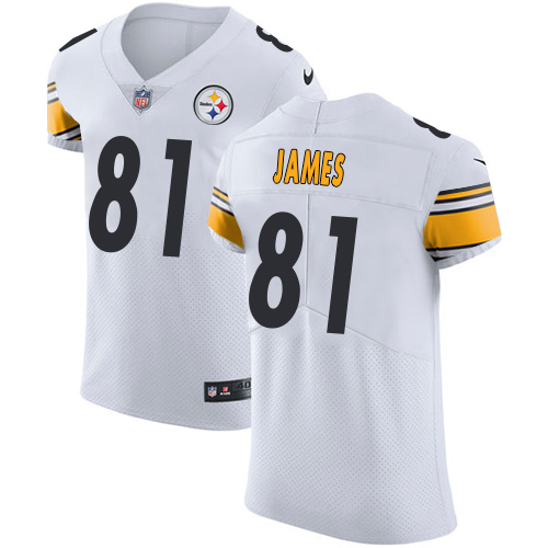 Men's Nike Pittsburgh Steelers #81 Jesse James White Vapor Untouchable Elite Player NFL Jersey