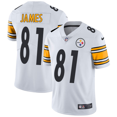 Men's Nike Pittsburgh Steelers #81 Jesse James White Vapor Untouchable Limited Player NFL Jersey
