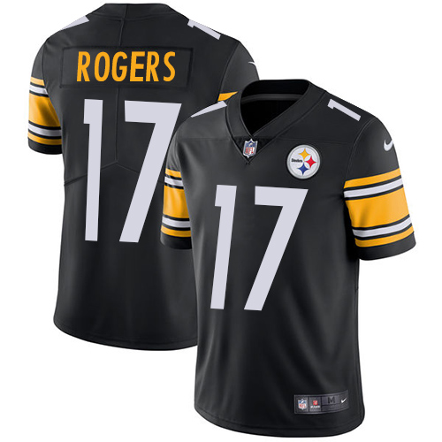 Men's Nike Pittsburgh Steelers #17 Eli Rogers Black Team Color Vapor Untouchable Limited Player NFL Jersey
