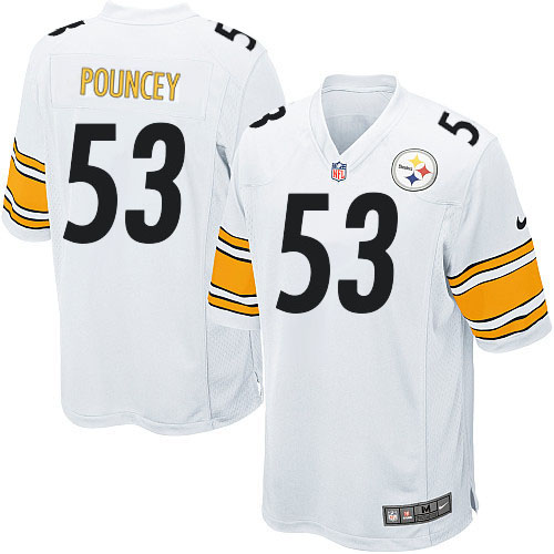 Men's Nike Pittsburgh Steelers #53 Maurkice Pouncey Game White NFL Jersey