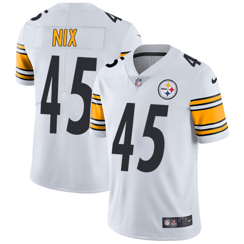 Men's Nike Pittsburgh Steelers #45 Roosevelt Nix White Vapor Untouchable Limited Player NFL Jersey