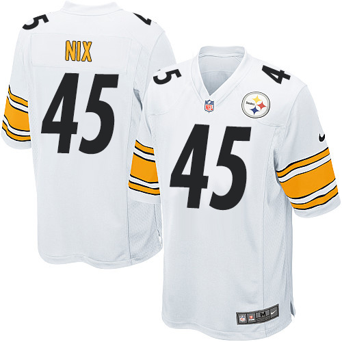 Men's Nike Pittsburgh Steelers #45 Roosevelt Nix Game White NFL Jersey