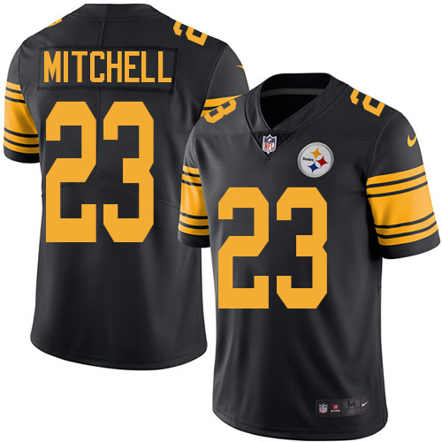 Youth Nike Pittsburgh Steelers #23 Mike Mitchell Elite Black Rush Vapor Untouchable NFL Jersey