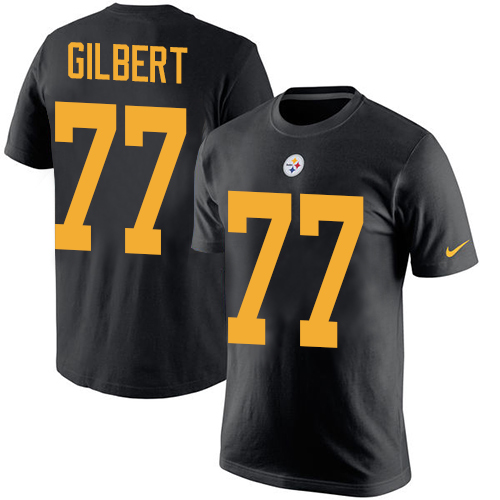 NFL Nike Pittsburgh Steelers #77 Marcus Gilbert Black Rush Pride Name & Number T-Shirt
