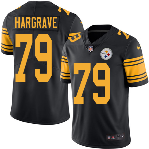Men's Nike Pittsburgh Steelers #79 Javon Hargrave Limited Black Rush Vapor Untouchable NFL Jersey