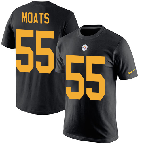 NFL Nike Pittsburgh Steelers #55 Arthur Moats Black Rush Pride Name & Number T-Shirt