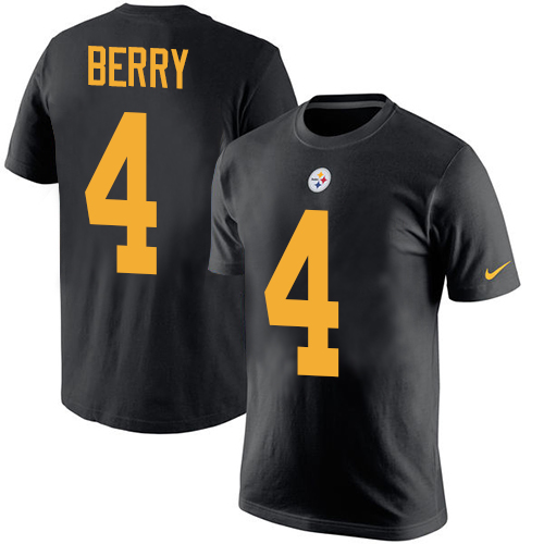 NFL Nike Pittsburgh Steelers #4 Jordan Berry Black Rush Pride Name & Number T-Shirt