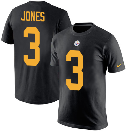 NFL Nike Pittsburgh Steelers #3 Landry Jones Black Rush Pride Name & Number T-Shirt