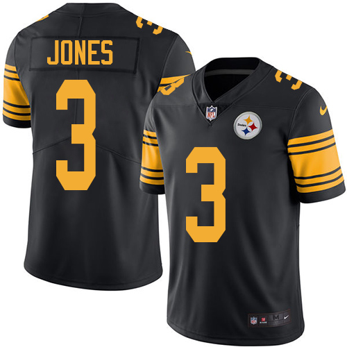 Youth Nike Pittsburgh Steelers #3 Landry Jones Elite Black Rush Vapor Untouchable NFL Jersey