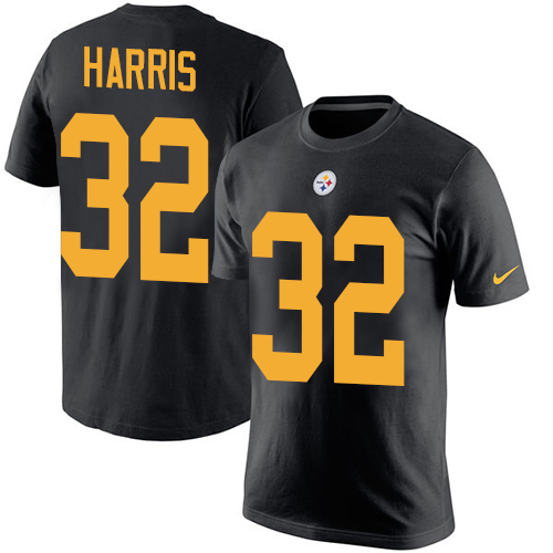 NFL Nike Pittsburgh Steelers #32 Franco Harris Black Rush Pride Name & Number T-Shirt