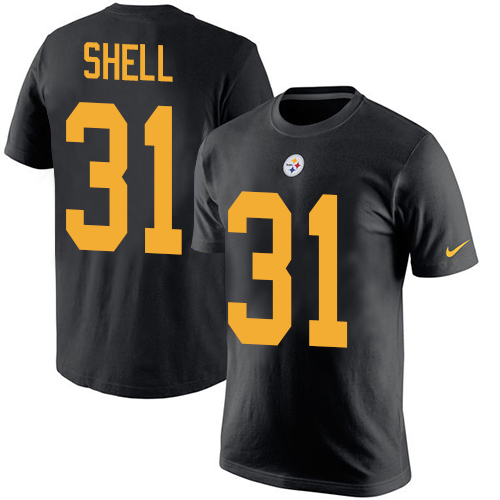 NFL Nike Pittsburgh Steelers #31 Donnie Shell Black Rush Pride Name & Number T-Shirt
