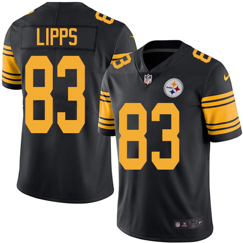 Men's Nike Pittsburgh Steelers #83 Louis Lipps Limited Black Rush Vapor Untouchable NFL Jersey
