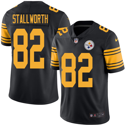 Men's Nike Pittsburgh Steelers #82 John Stallworth Limited Black Rush Vapor Untouchable NFL Jersey