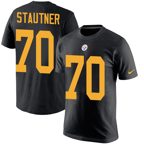 NFL Nike Pittsburgh Steelers #70 Ernie Stautner Black Rush Pride Name & Number T-Shirt