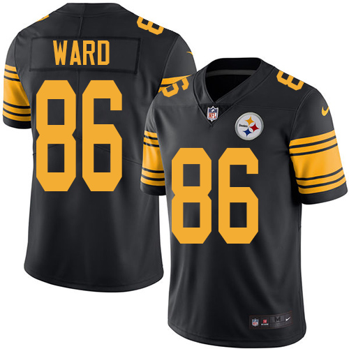 Men's Nike Pittsburgh Steelers #86 Hines Ward Limited Black Rush Vapor Untouchable NFL Jersey
