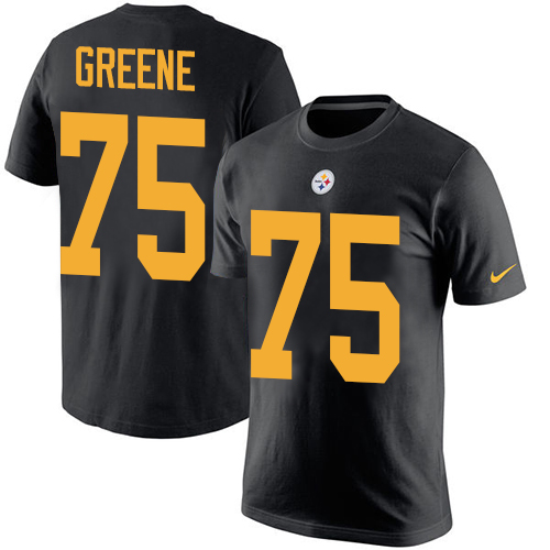 NFL Nike Pittsburgh Steelers #75 Joe Greene Black Rush Pride Name & Number T-Shirt