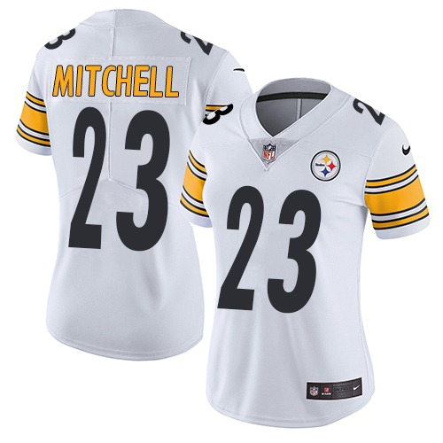 Women's Nike Pittsburgh Steelers #23 Mike Mitchell White Vapor Untouchable Elite Player NFL Jersey