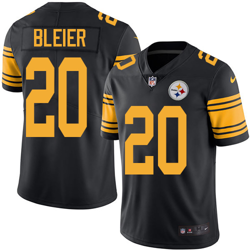 Youth Nike Pittsburgh Steelers #20 Rocky Bleier Limited Black Rush Vapor Untouchable NFL Jersey