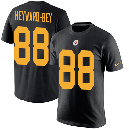 NFL Nike Pittsburgh Steelers #88 Darrius Heyward-Bey Black Rush Pride Name & Number T-Shirt