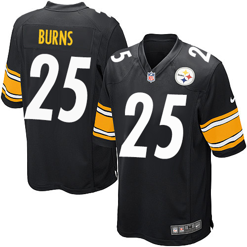 Men's Nike Pittsburgh Steelers #25 Artie Burns Game Black Team Color NFL Jersey