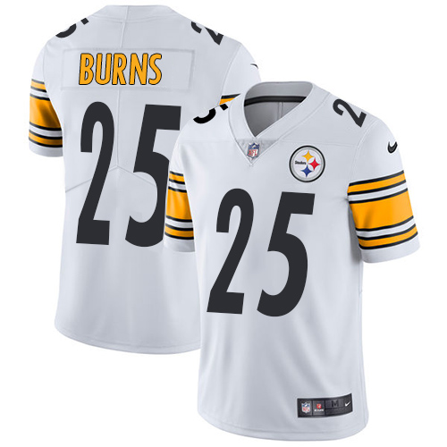 Men's Nike Pittsburgh Steelers #25 Artie Burns White Vapor Untouchable Limited Player NFL Jersey