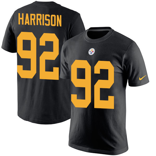 NFL Nike Pittsburgh Steelers #92 James Harrison Black Rush Pride Name & Number T-Shirt