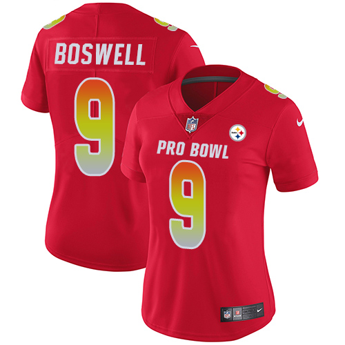 Women's Nike Pittsburgh Steelers #9 Chris Boswell Limited Red 2018 Pro Bowl NFL Jersey
