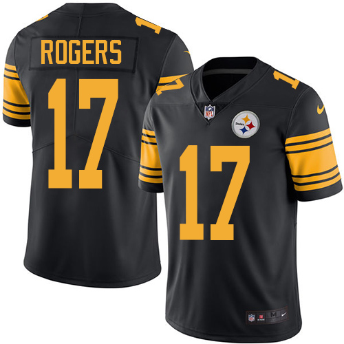 Men's Nike Pittsburgh Steelers #17 Eli Rogers Limited Black Rush Vapor Untouchable NFL Jersey